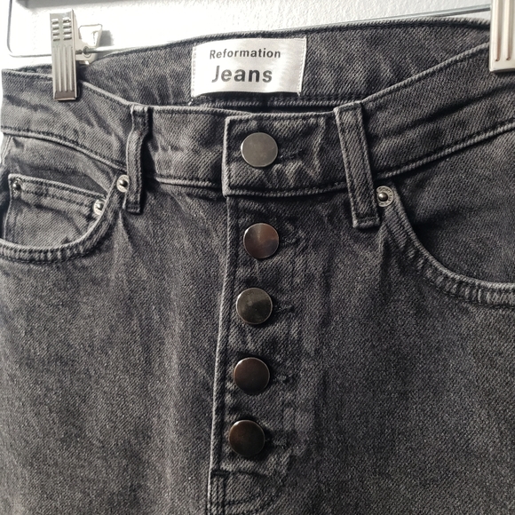 Reformation Liza Black Jeans Size 24 - Picture 3 of 9